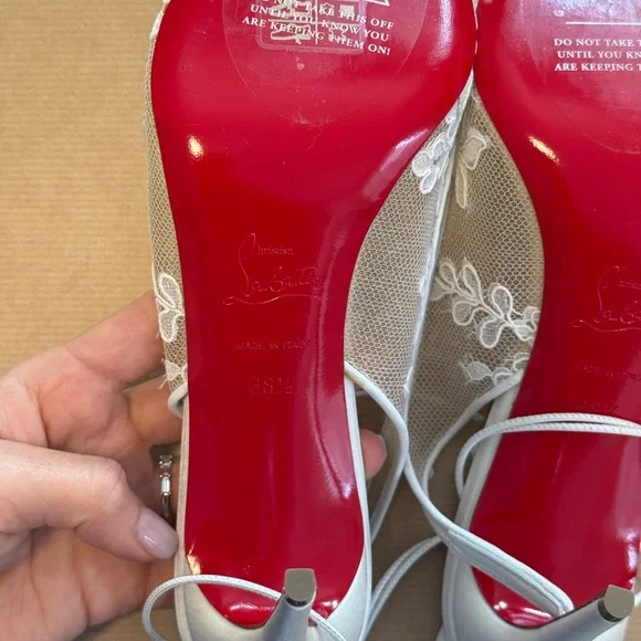 Christian Louboutin Lace Slingback 85mm | NEW IN BOX - Picture 7 of 16